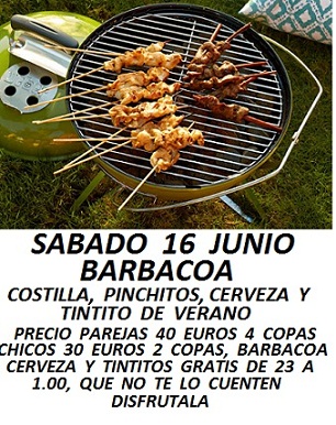Sabado 16 de Junio Barbacoa